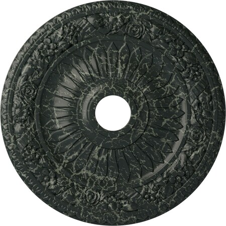 Ekena Millwork Bellona Medallion (Canopies up to 3 5/8"), 23 5/8"OD x 3 5/8"ID x 1 1/8"P, Painted Turtle Crackle CM23BEPTC